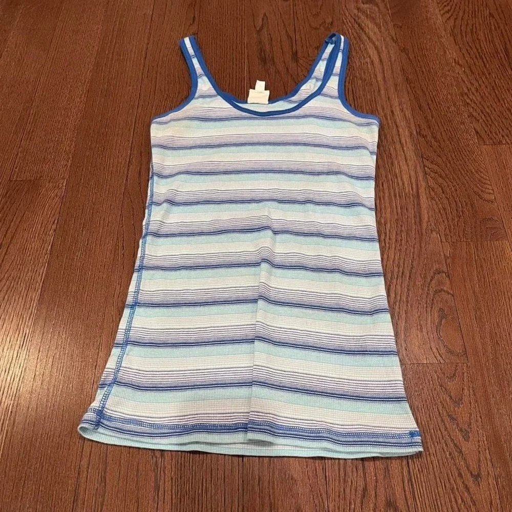 🧁y2k blue striped tank large - Picture 3 of 8